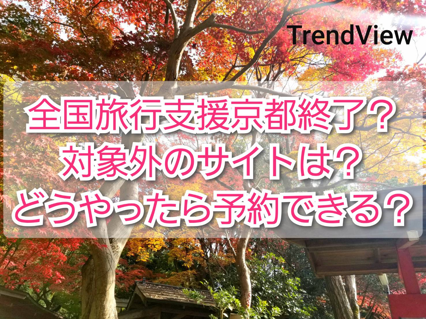 全国旅行支援京都終了 対象外 どうやったら予約できる Trendview